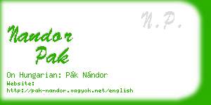 nandor pak business card